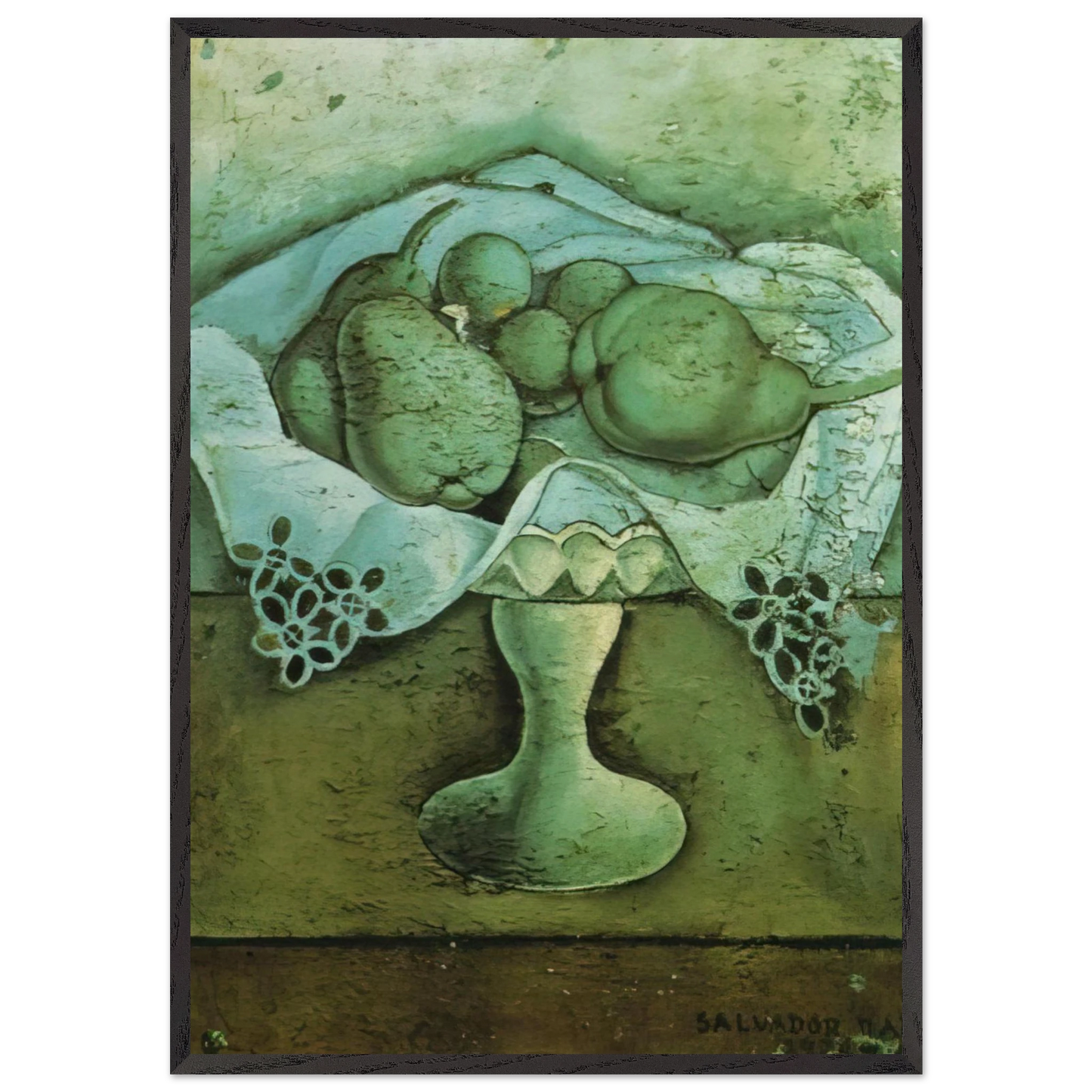 STILL LIFE 6 N2 - Salvador Dali Framed Art Print – Black Wooden Frame - Default Title - -Framed Art Print