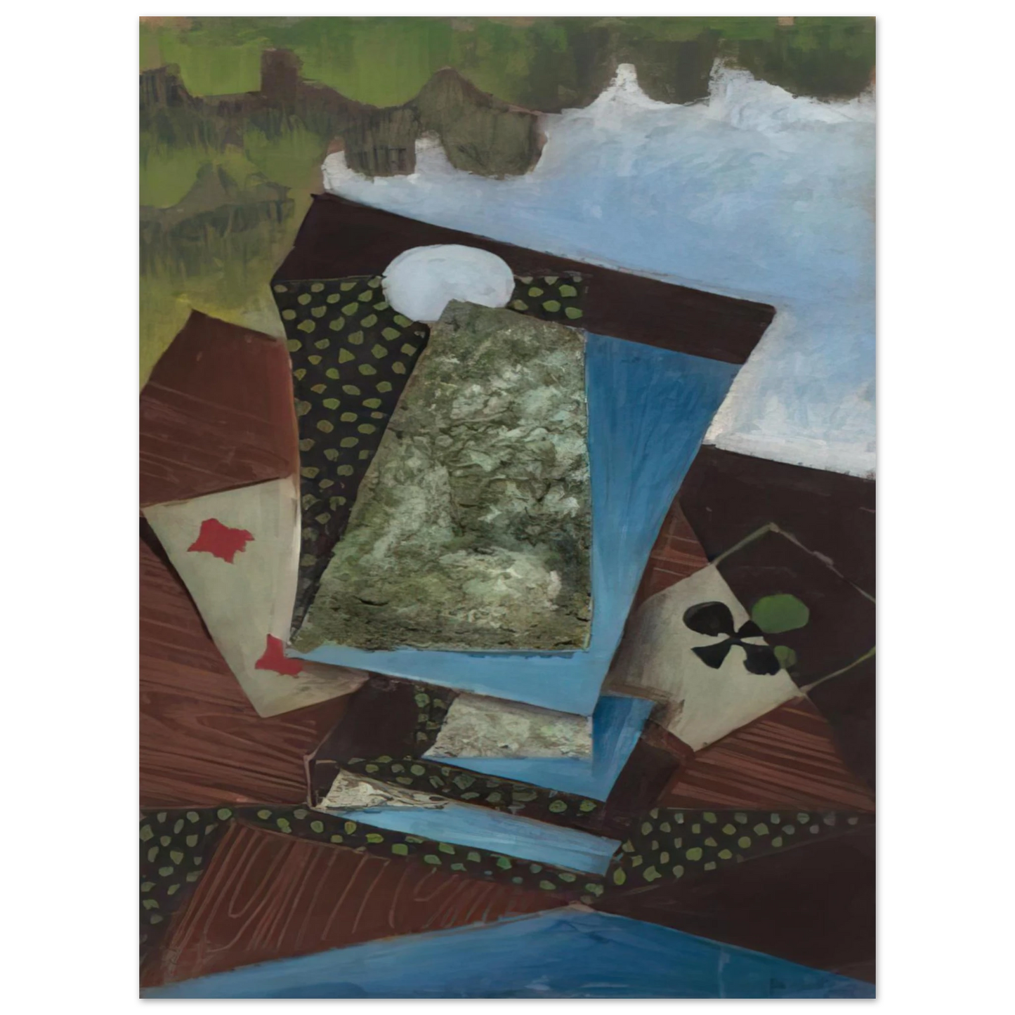 Juan Gris - ACE OF CLUBS AND FOUR OF DIAMONDS Fine Art Poster - Default Title