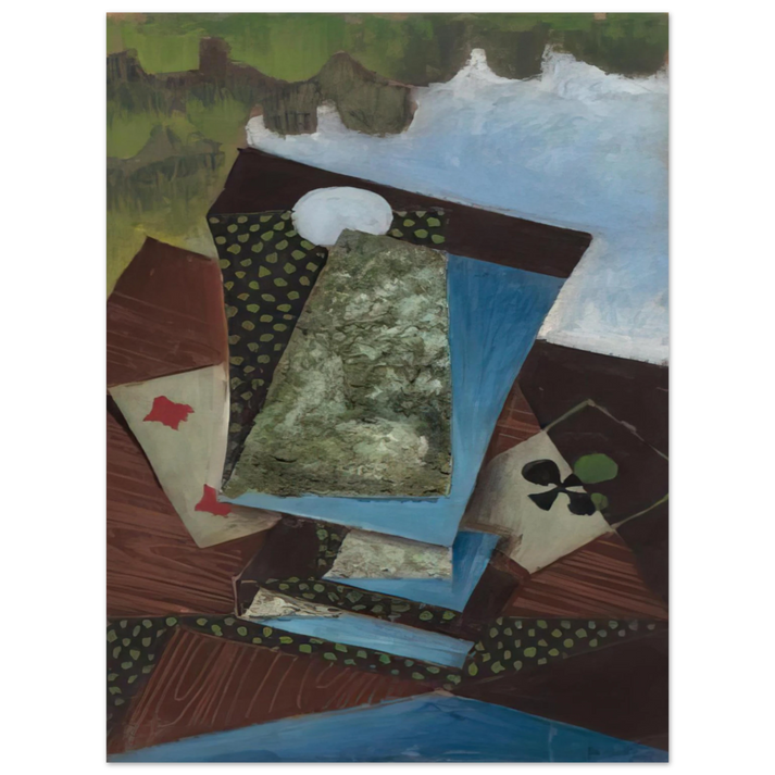 Juan Gris - ACE OF CLUBS AND FOUR OF DIAMONDS 75x100 cm / 30x40inches Fine Art Poster