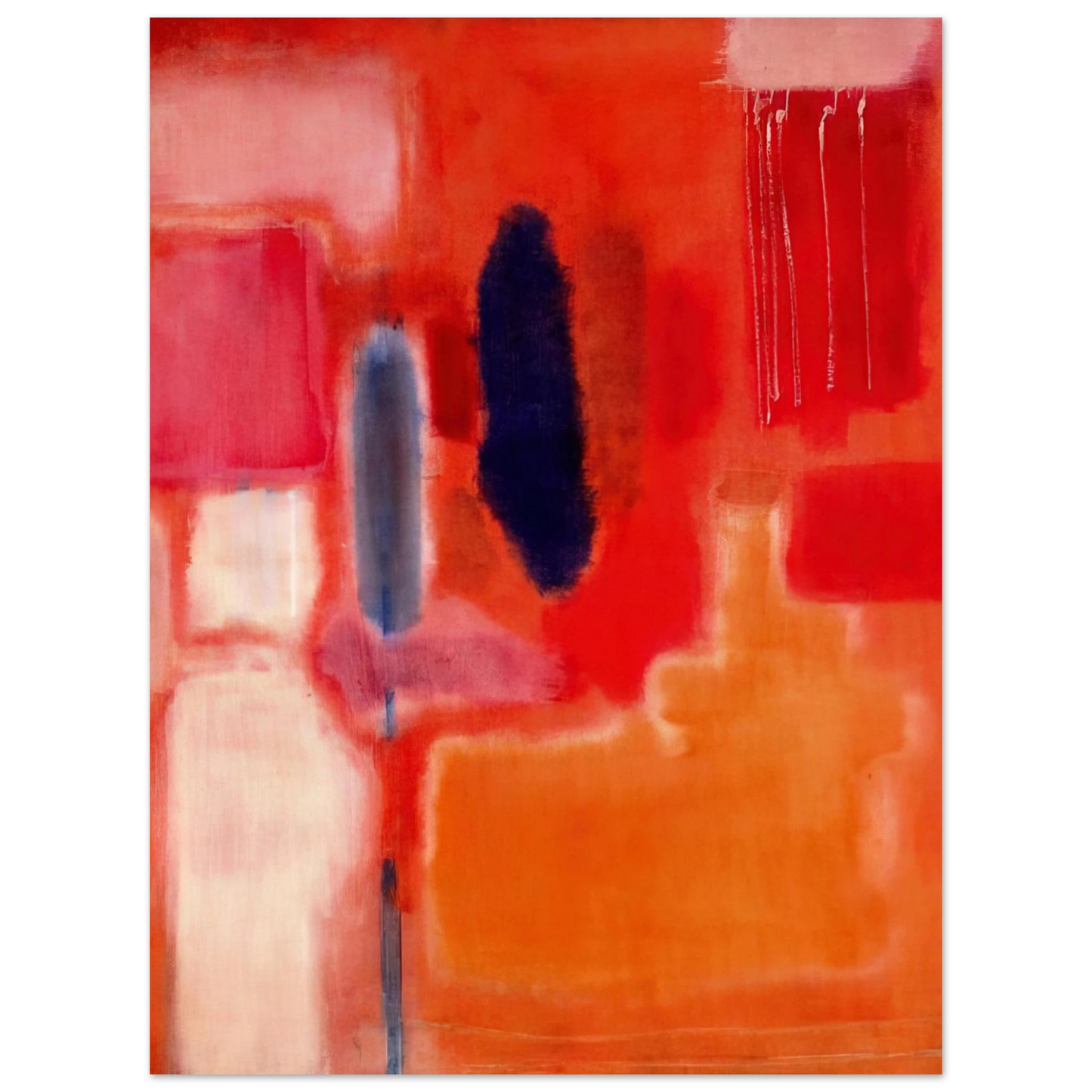 Mark Rothko - No. 9 - 1948 Wall Art - 60x80 cm / 24x32 inches - Premium Wooden Framed Poster With Fine Art Paper-canvas - Wood frame