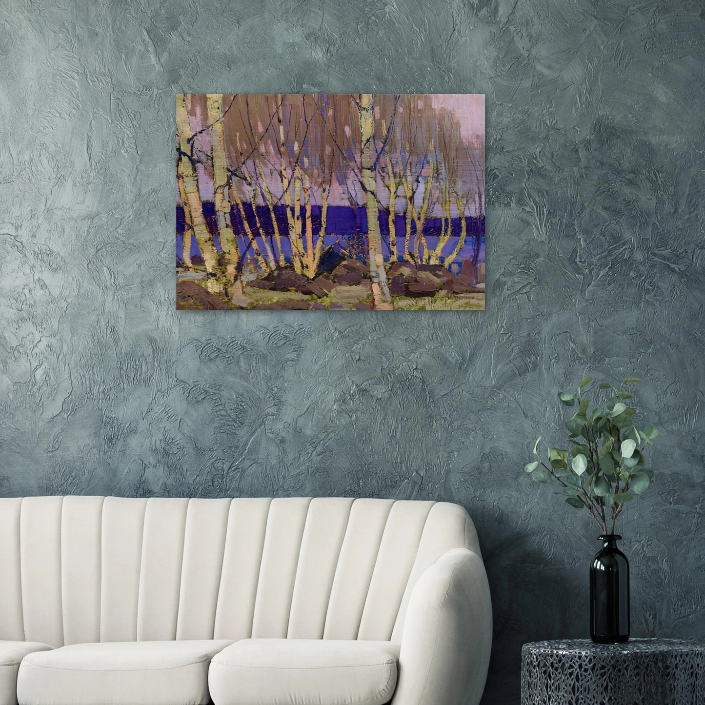 EVENING CANOE LAKE 1916 - Tom Thomson Brushed Aluminum Print - 70x100 cm / 28x40 inches | Tom Thomson Aluminum Print | Tom Thomson Prints