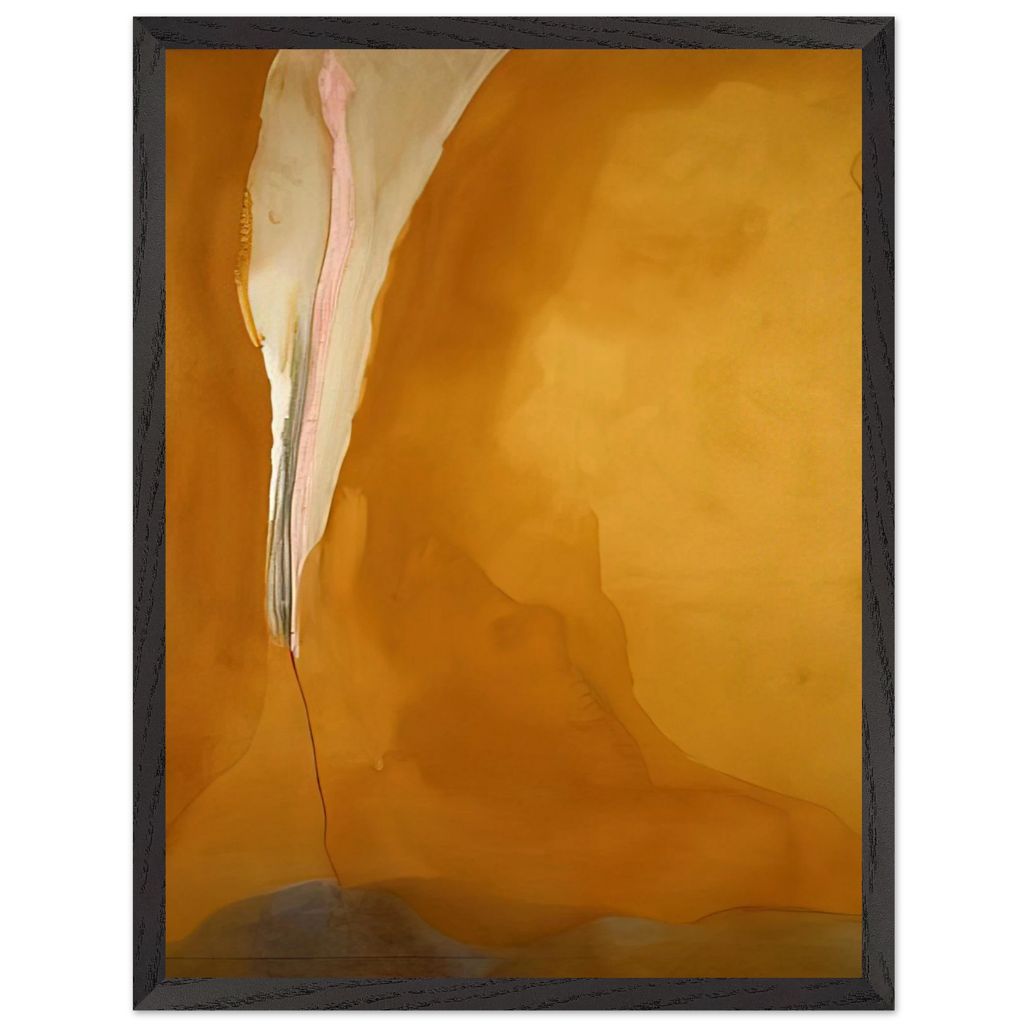 Helen Frankenthaler - Coral Wedge - 1972 Wall art - 30x30 cm / 12x12 inches - Premium Wooden Framed Poster With Fine Art Paper - Wood frame