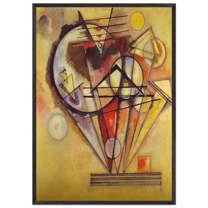 ON THE POINTS 1928 - Wassily Kandinsky 70x100 cm / 28x40 inches Framed Art Print – Black Wooden Frame