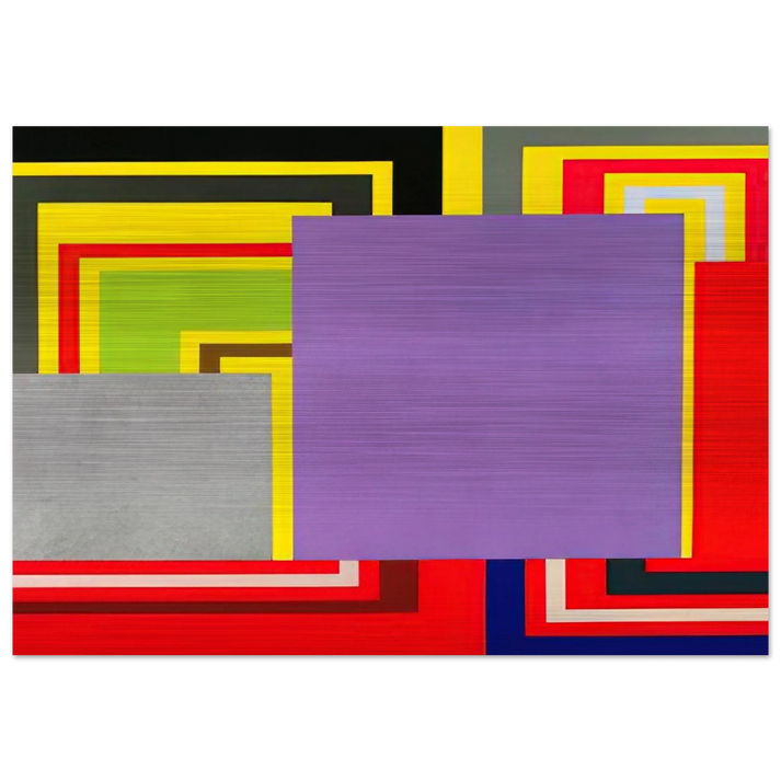 Cartoon Network - 1997 - Peter Halley Brushed Aluminum Print - 70x100 cm / 28x40 inches | Peter Halley Aluminum Print | Peter Halley Prints