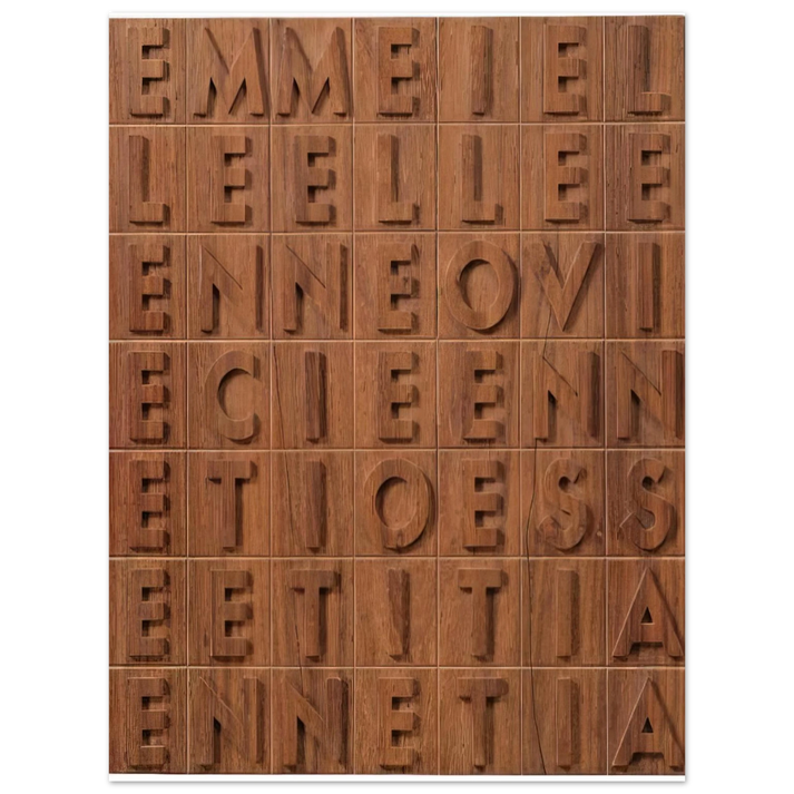 Alighiero Boetti - EMME I ELLE 1970 75x100 cm / 30x40inches Fine Art Poster