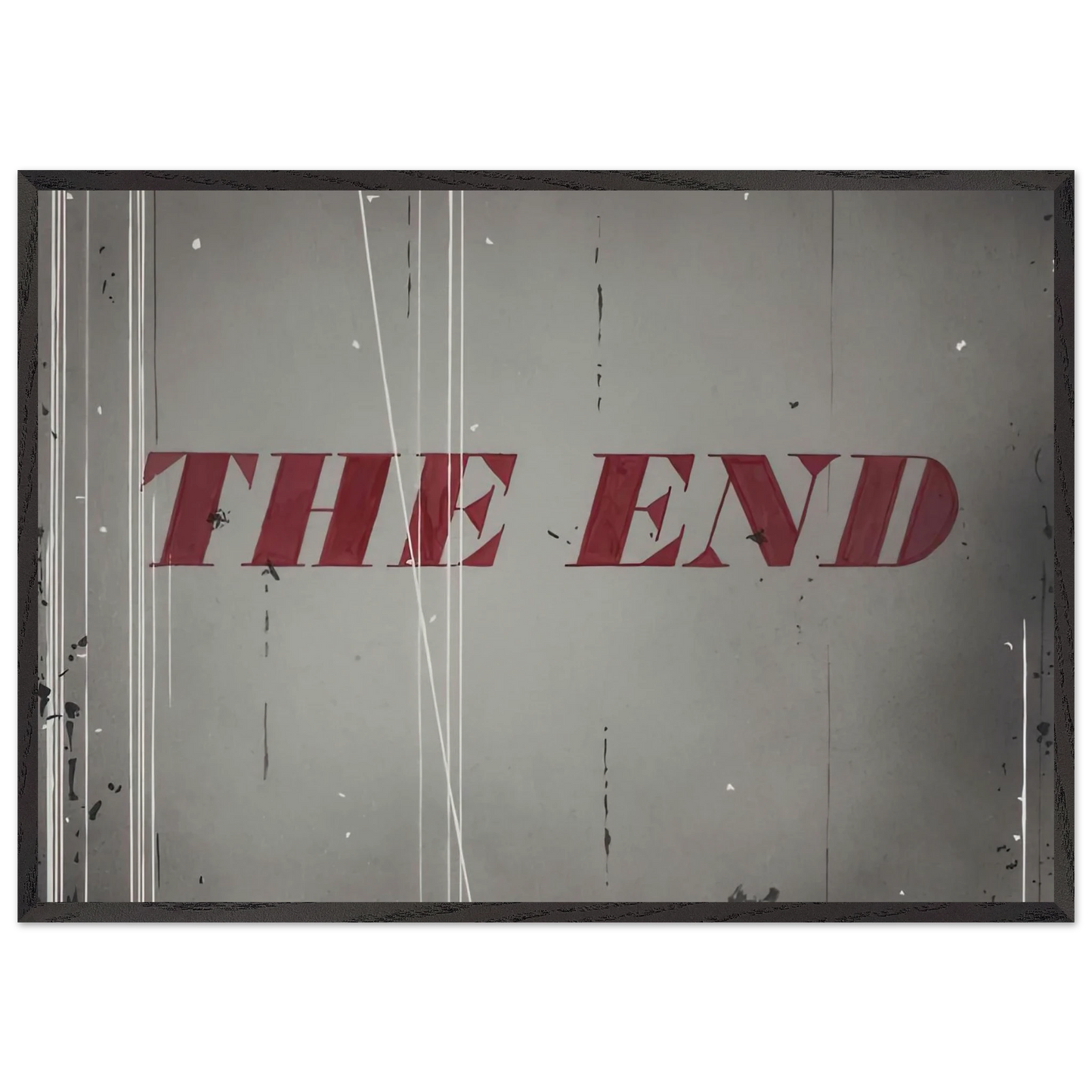 THE END 1997 - Edward Ruscha Framed Art Print – Black Wooden Frame - Default Title - -Framed Art Print