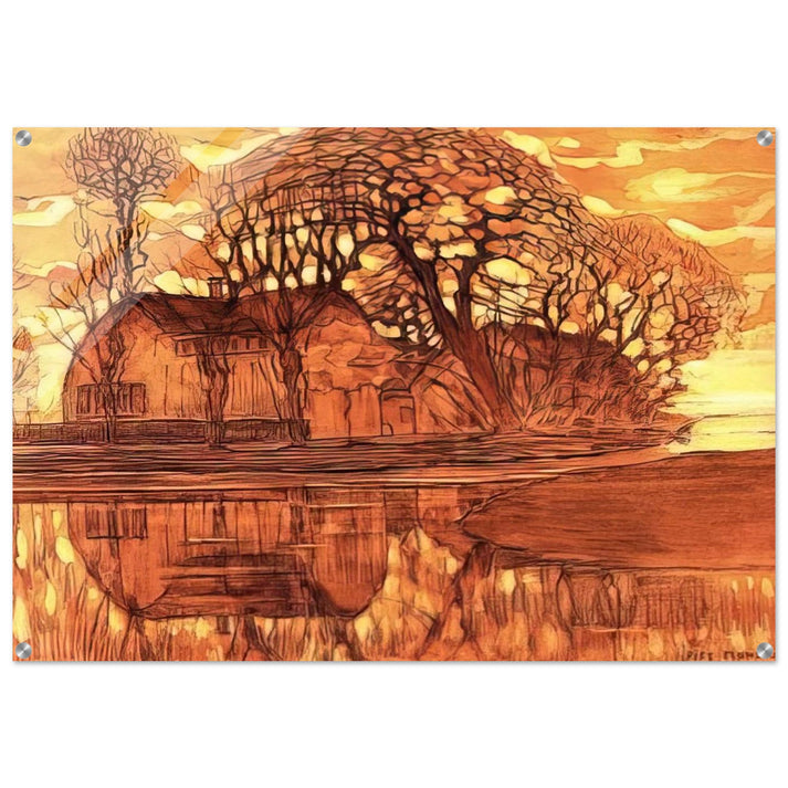 Farm at Duivendrecht - Piet Mondrian Acrylic Print - 70x100 cm / 28x40″ inches