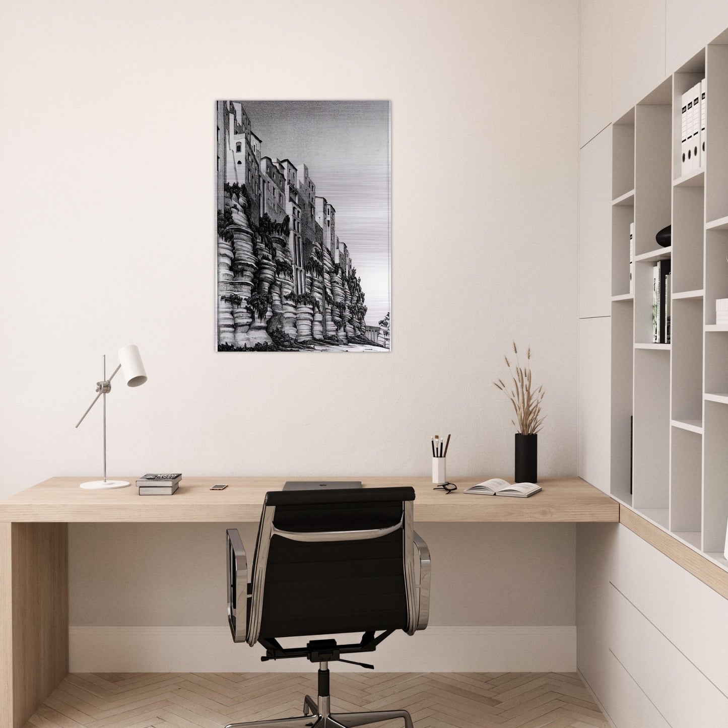 TROPEA CALABRIA - MC Escher Brushed Aluminum Print - 70x100 cm / 28x40 inches | MC Escher Aluminum Print | MC Escher Prints