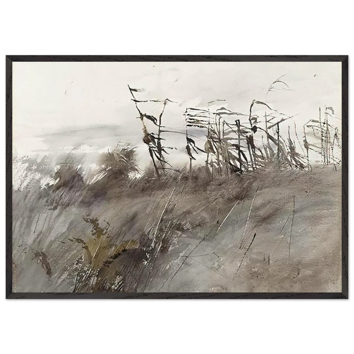 NOVEMBER FIRST 1950 - Andrew Wyeth Framed Art Print – Black Wooden Frame - Default Title - -Framed Art Print