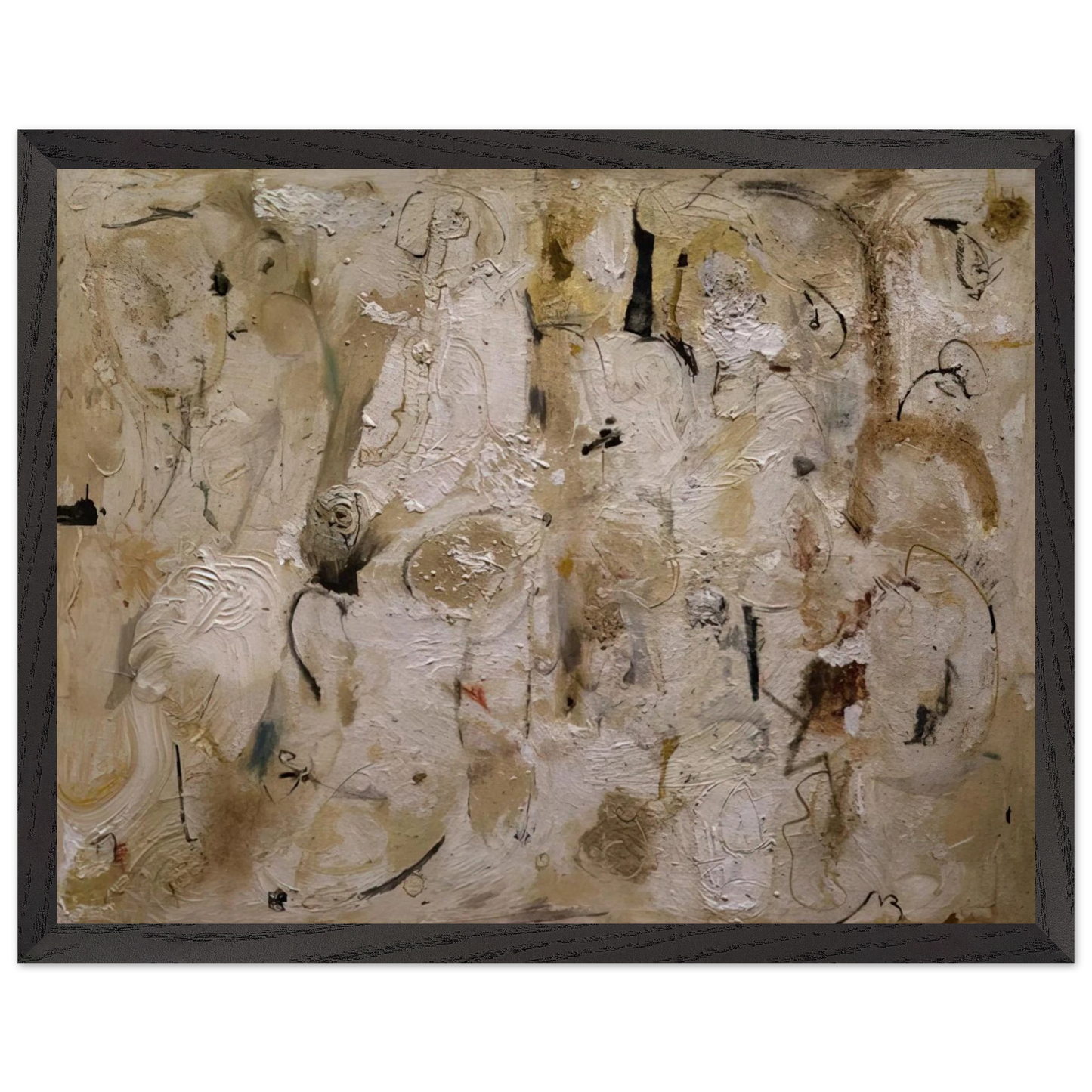 Helen Frankenthaler - Painted on 21st Street - 1951 Wall art - 45x60 cm / 18x24 inches - Premium Wooden Framed Poster With Fine Art Paper - White frame