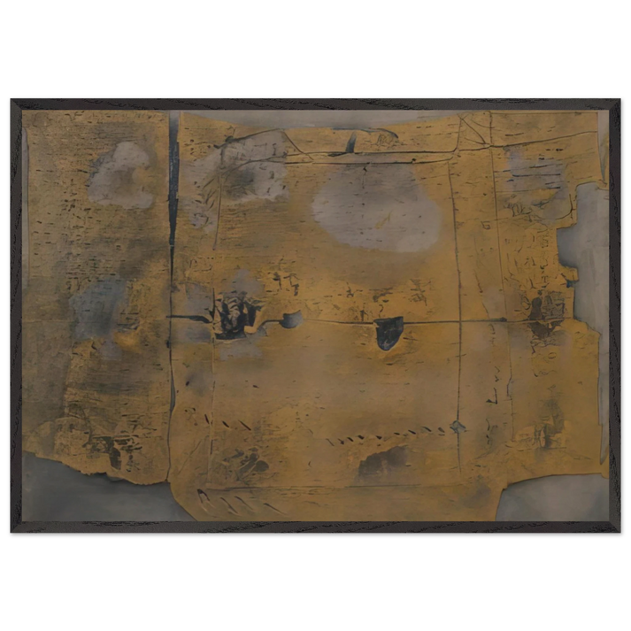 GREAT PAINTING 1958 - Antoni Tapies 70x100 cm / 28x40 inches Framed Art Print – Black Wooden Frame
