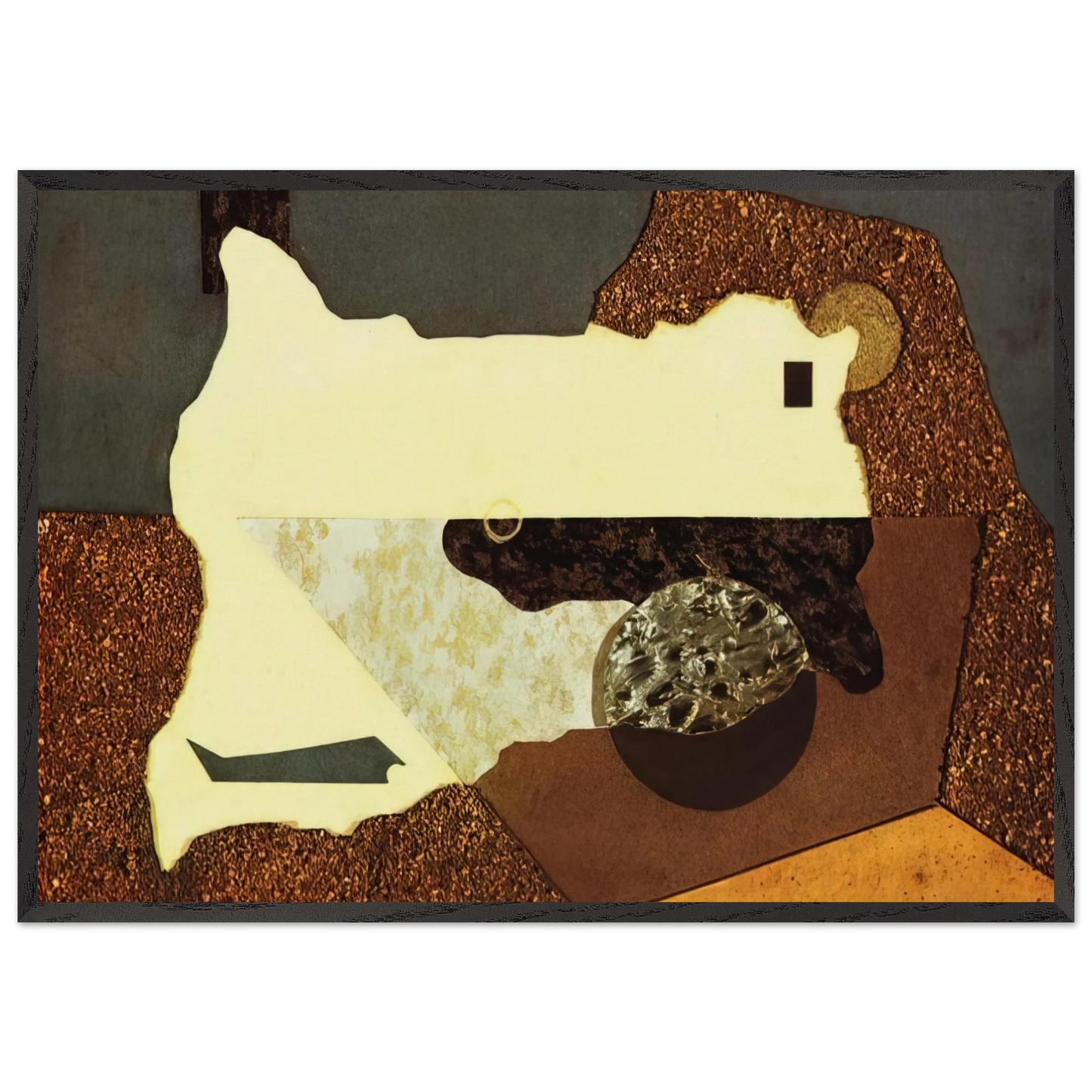 INTERVISTA CON LA MATERIA 1930 - Enrico Prampolini 70x100 cm / 28x40 inches Framed Art Print – Black Wooden Frame