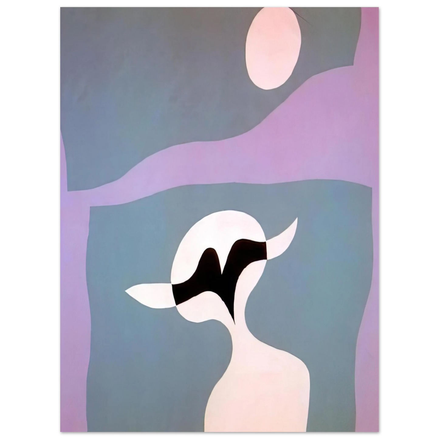 Jean Arp - Man, mustache, navel Fine Art Poster - Default Title