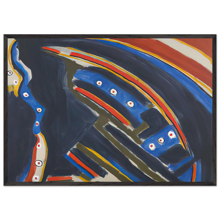 Gold Stopple Moonshot - 1972 - Betty Parsons 70x100 cm / 28x40 inches Framed Art Print – Black Wooden Frame