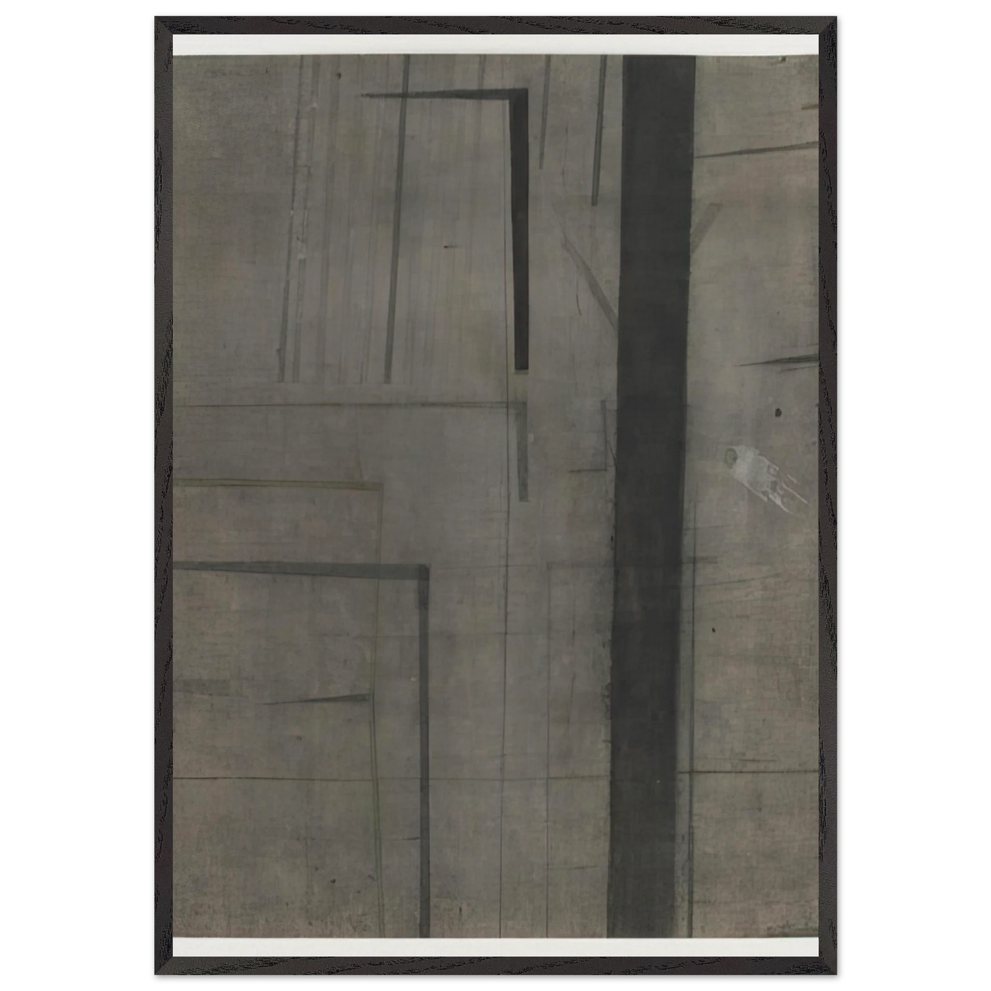 Untitled - 1969 N9 - Nasreen Mohamedi 70x100 cm / 28x40 inches Framed Art Print – Black Wooden Frame