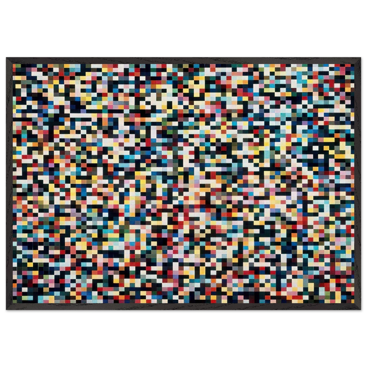 4096 COLOURS 1974 - Gerhard Richter Framed Art Print – Black Wooden Frame - Default Title - -Framed Art Print