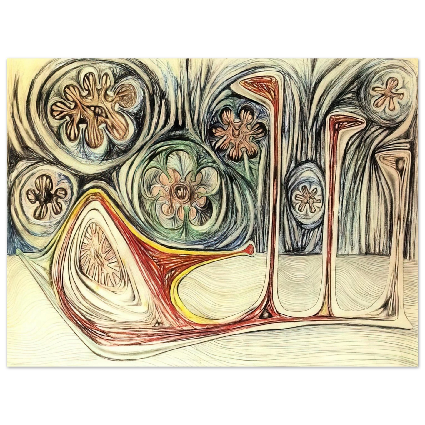 Roberto Matta - SNAIL S TRACE 1937 Fine Art Poster - Default Title
