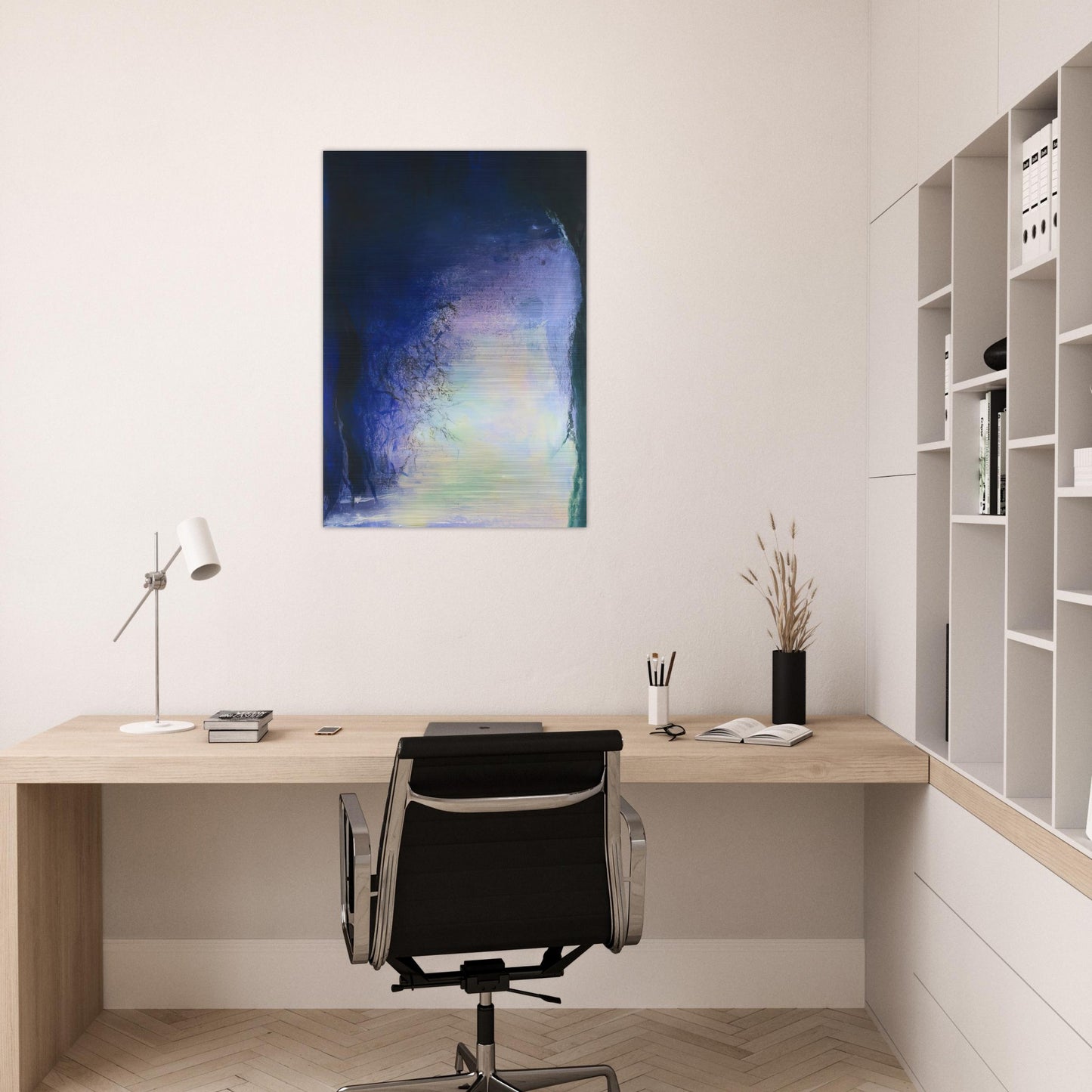 AFTER THE ECLIPSE 11 AUGUST 99 1999 - Zao Wou-Ki Brushed Aluminum Print - 70x100 cm / 28x40 inches | Zao Wou-Ki Aluminum Print | Zao Wou-Ki Prints