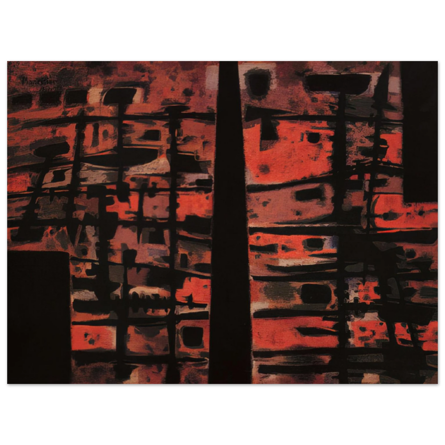 Alfred Manessier - La Sixième Heure - 1958 Fine Art Poster - Default Title