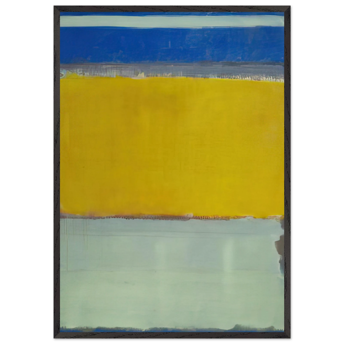No10 - 1950 - Mark Rothko 70x100 cm / 28x40 inches Framed Art Print – Black Wooden Frame