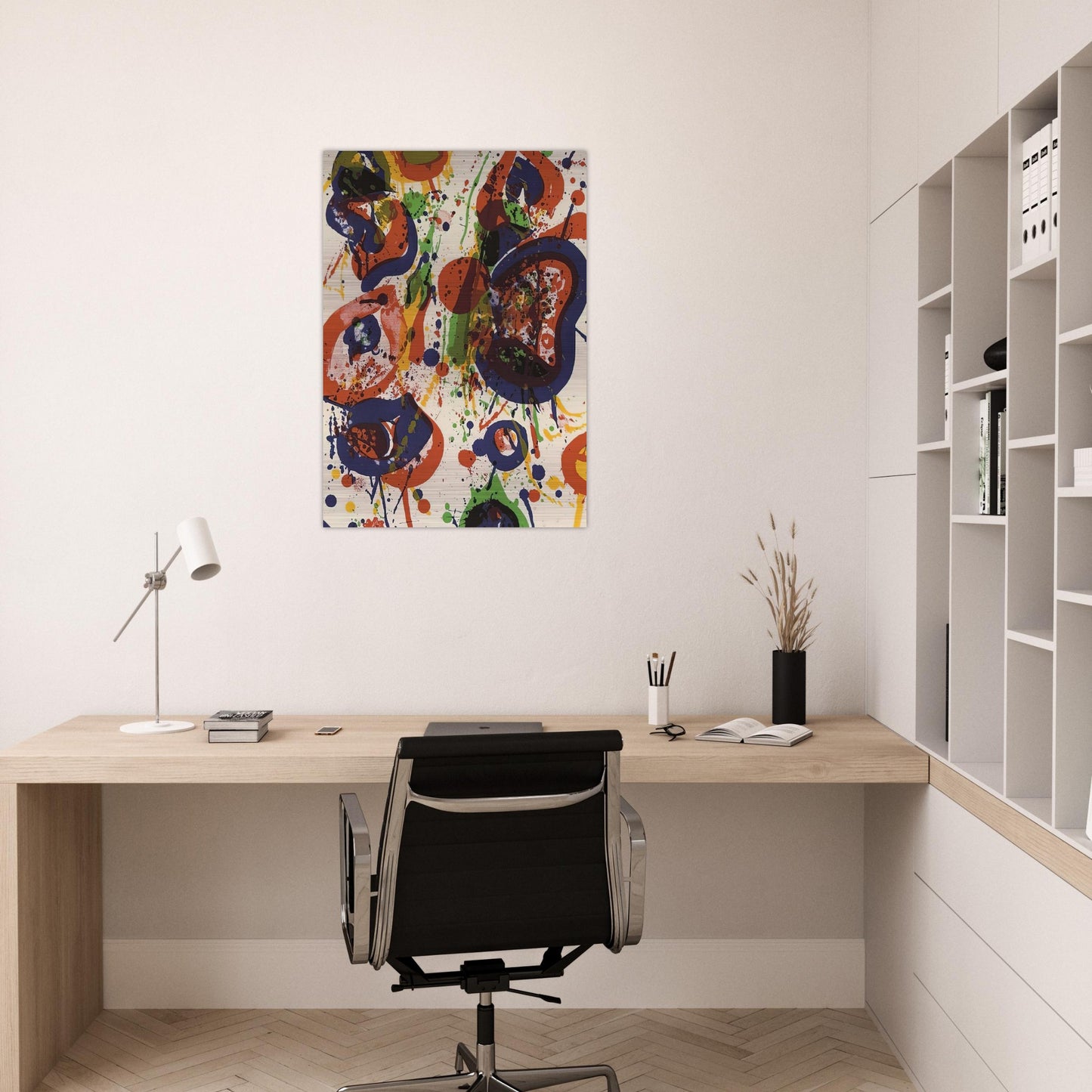 Untitled from Pasadena Box Lembark L59 - Sam Francis Brushed Aluminum Print - 70x100 cm / 28x40 inches | Sam Francis Aluminum Print | Sam Francis Prints