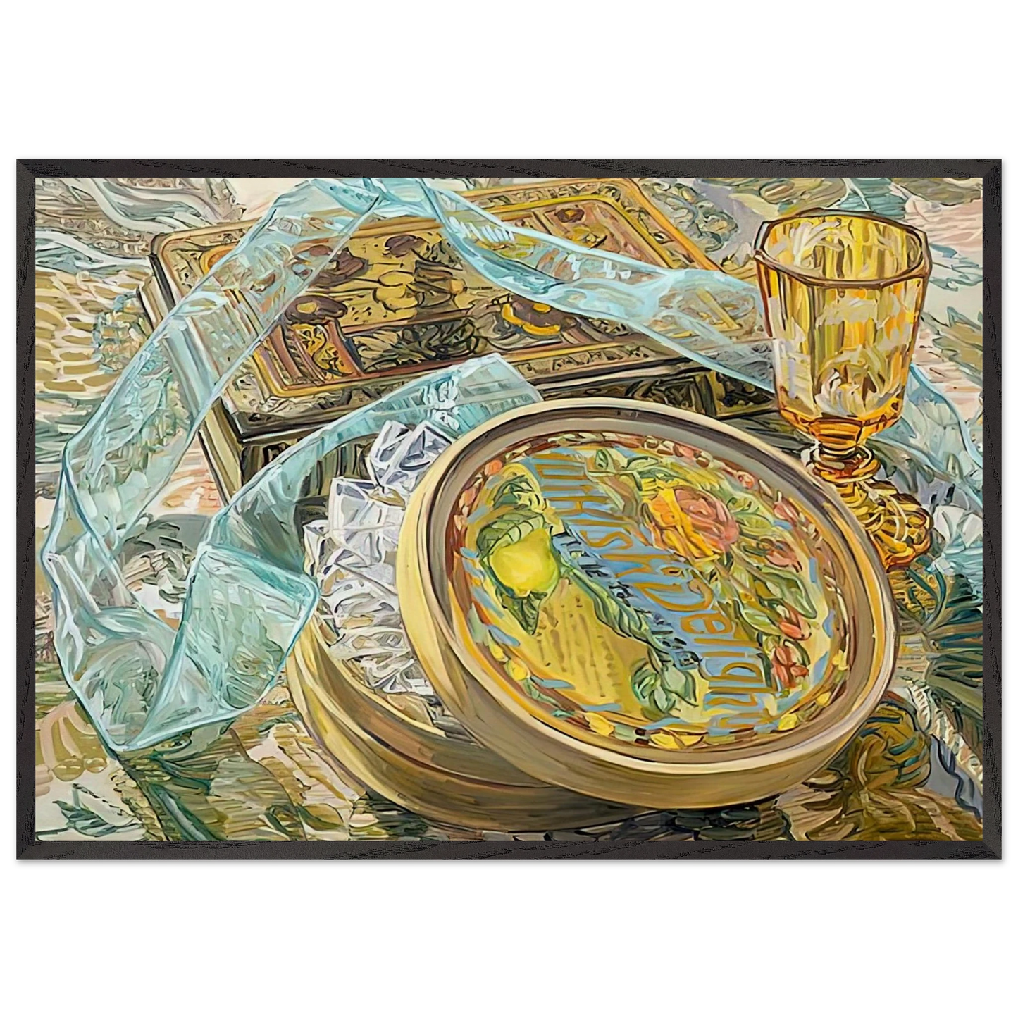 TURKISH DELIGHT 2003 - Janet Fish Framed Art Print – Black Wooden Frame - Default Title - -Framed Art Print