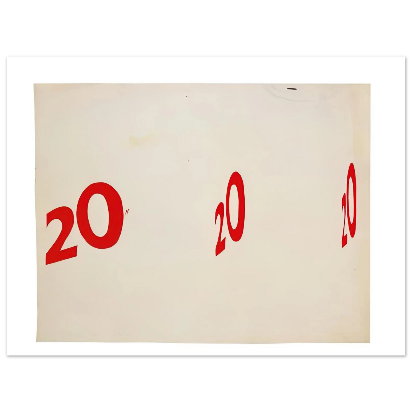 Edward Ruscha - 20 20 20 1962 Fine Art Poster - Default Title