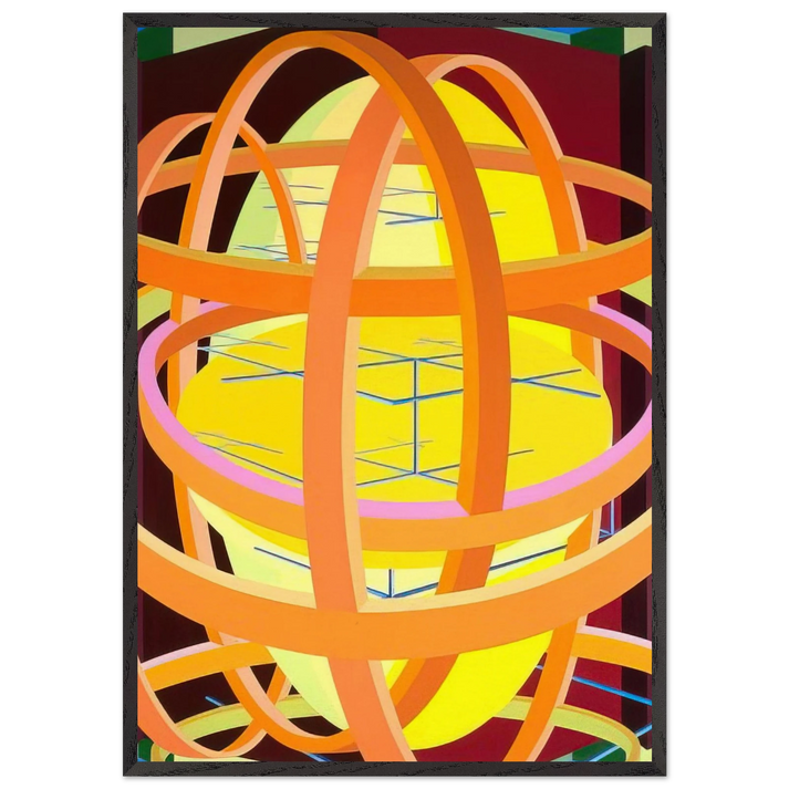 Trajans Edge II - Al Held 70x100 cm / 28x40 inches Framed Art Print – Black Wooden Frame