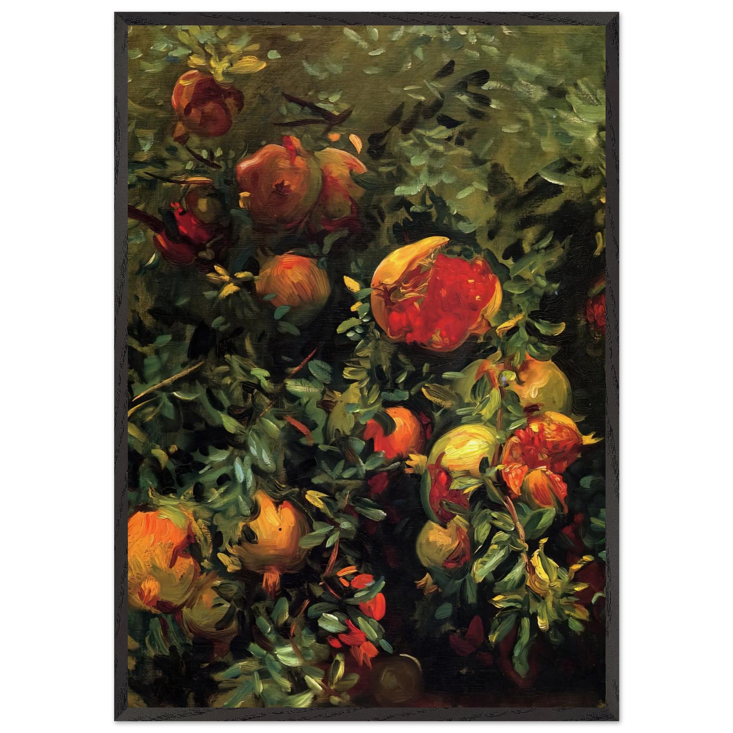 Pomegranates Majorca - John Singer Sargent 70x100 cm / 28x40 inches Framed Art Print – Black Wooden Frame