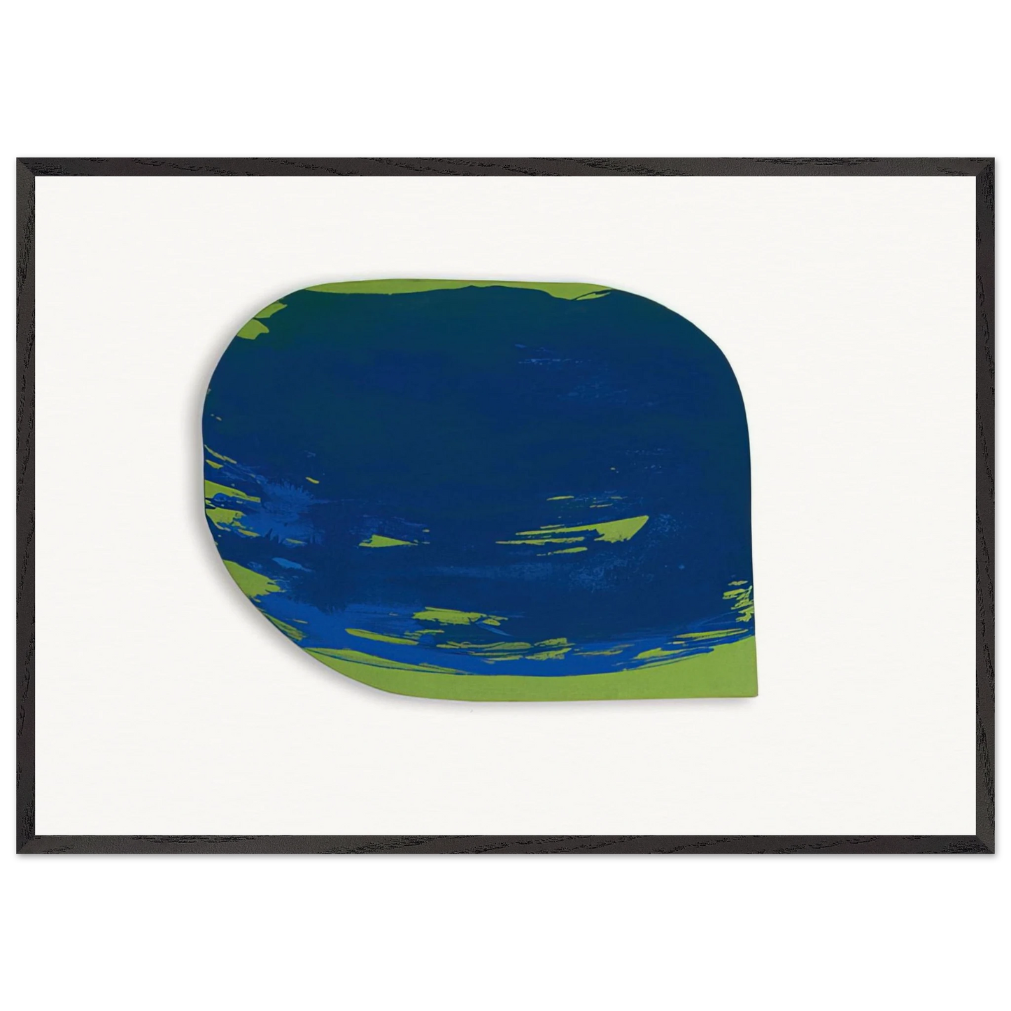 Blau auf Grun - 1965 - Blinky Palermo Framed Art Print – Black Wooden Frame - Default Title - -Framed Art Print