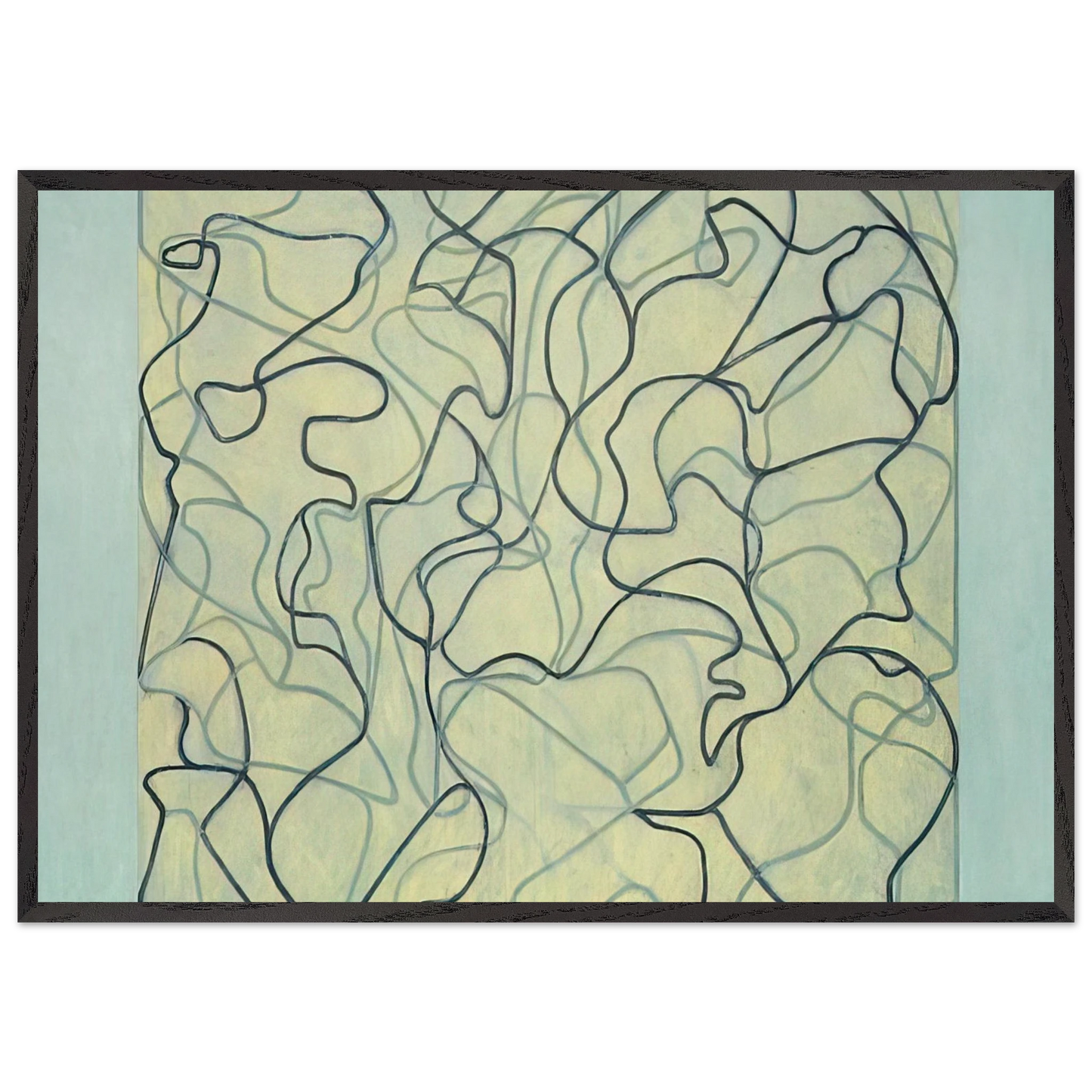 First Letter - 2009 - Brice Marden 70x100 cm / 28x40 inches Framed Art Print – Black Wooden Frame