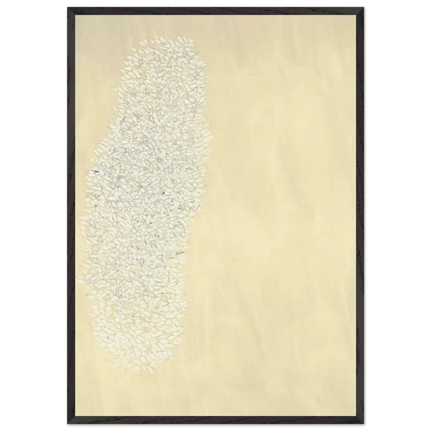 Light Gray - Tan - 1978 - Robert Goodnough 70x100 cm / 28x40 inches Framed Art Print – Black Wooden Frame