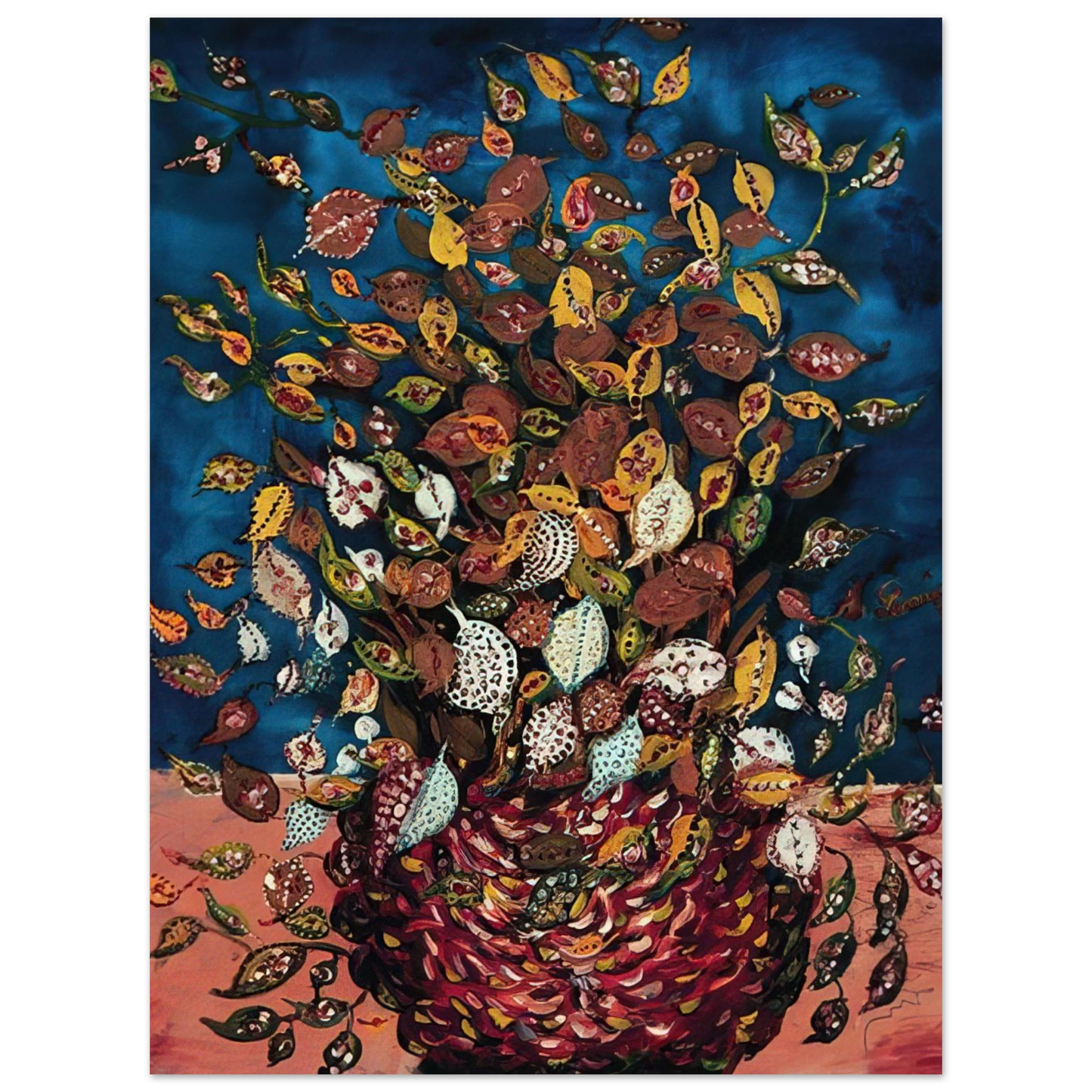 Seraphine Louis - Le Bouquet de Feuilles - Naïve Art Primitivism Fine Art Poster - Default Title