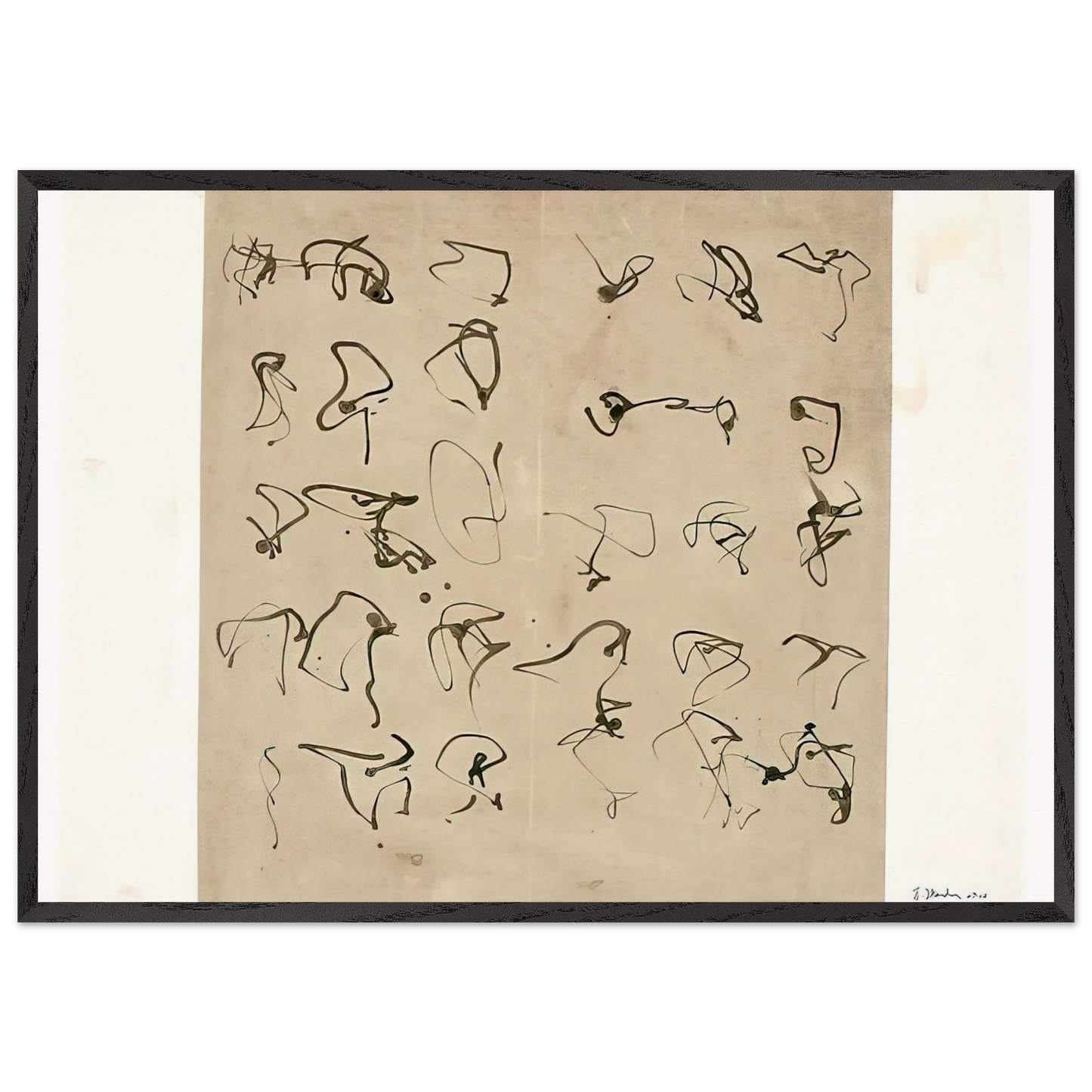 Forgery - 2008 - Brice Marden 70x100 cm / 28x40 inches Framed Art Print – Black Wooden Frame