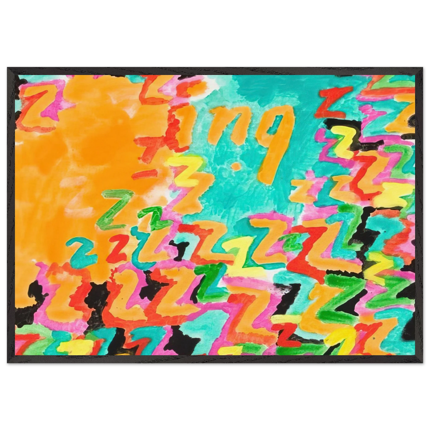 Untitled z-ing - 1984 - Paul Thek 70x100 cm / 28x40 inches Framed Art Print – Black Wooden Frame