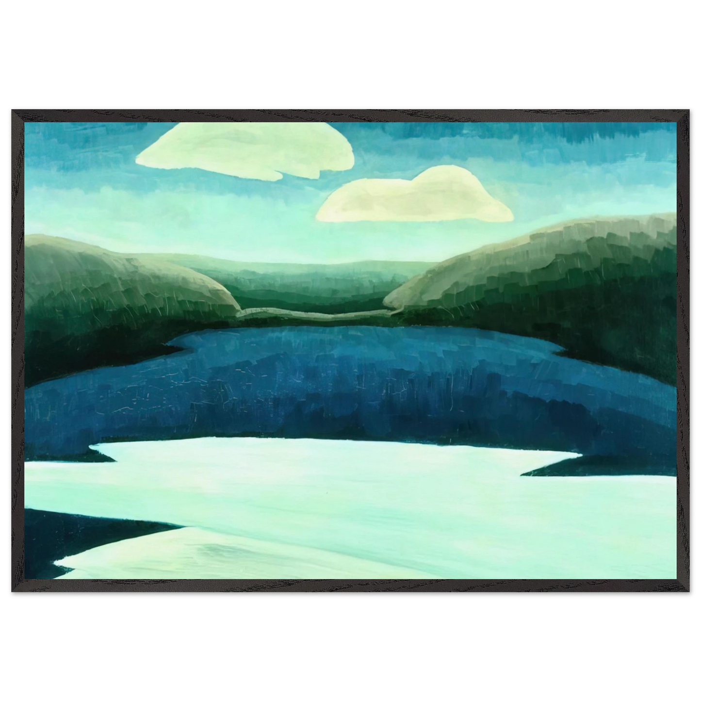 Ice and Clouds - 1931 - Arthur Dove Framed Art Print – Black Wooden Frame - Default Title - -Framed Art Print