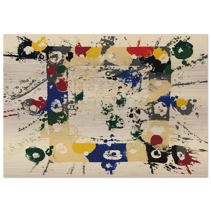 Untitled SF143S - Sam Francis Brushed Aluminum Print - 70x100 cm / 28x40 inches | Sam Francis Aluminum Print | Sam Francis Prints