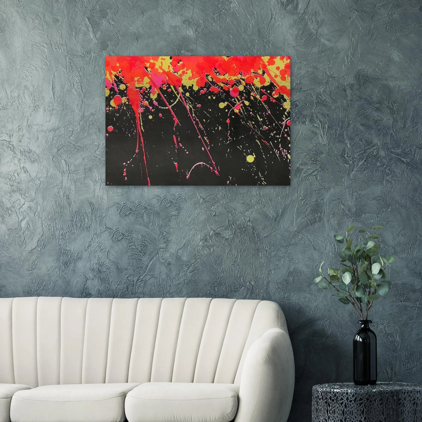 Fireworks - 1973 - Walasse Ting Brushed Aluminum Print - 70x100 cm / 28x40 inches | Walasse Ting Aluminum Print | Walasse Ting Prints