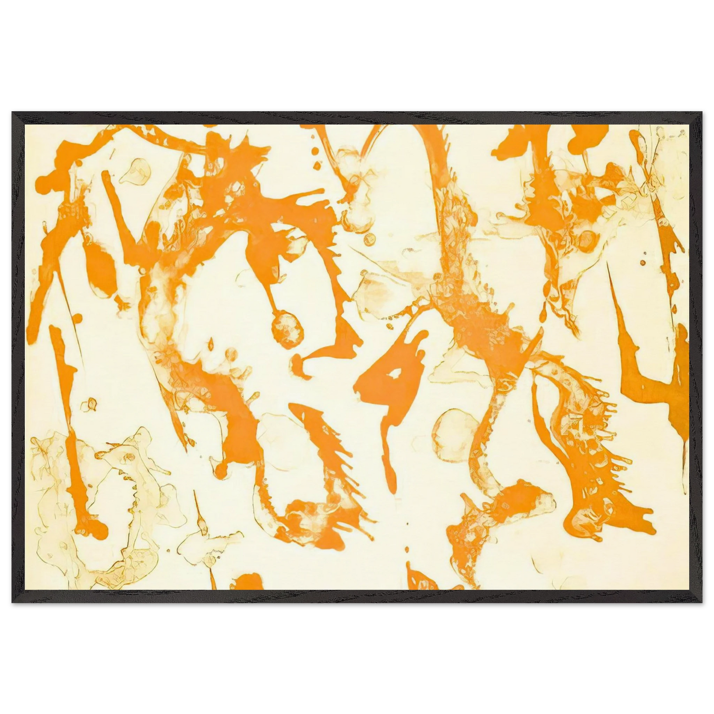 Gold Stone - Lee Krasner 70x100 cm / 28x40 inches Framed Art Print – Black Wooden Frame
