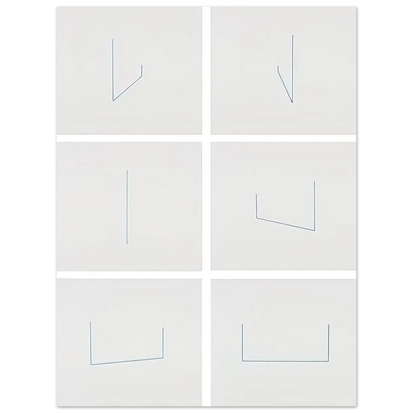 Fred Sandback - Six Lithographs - 1975 Fine Art Poster - Default Title