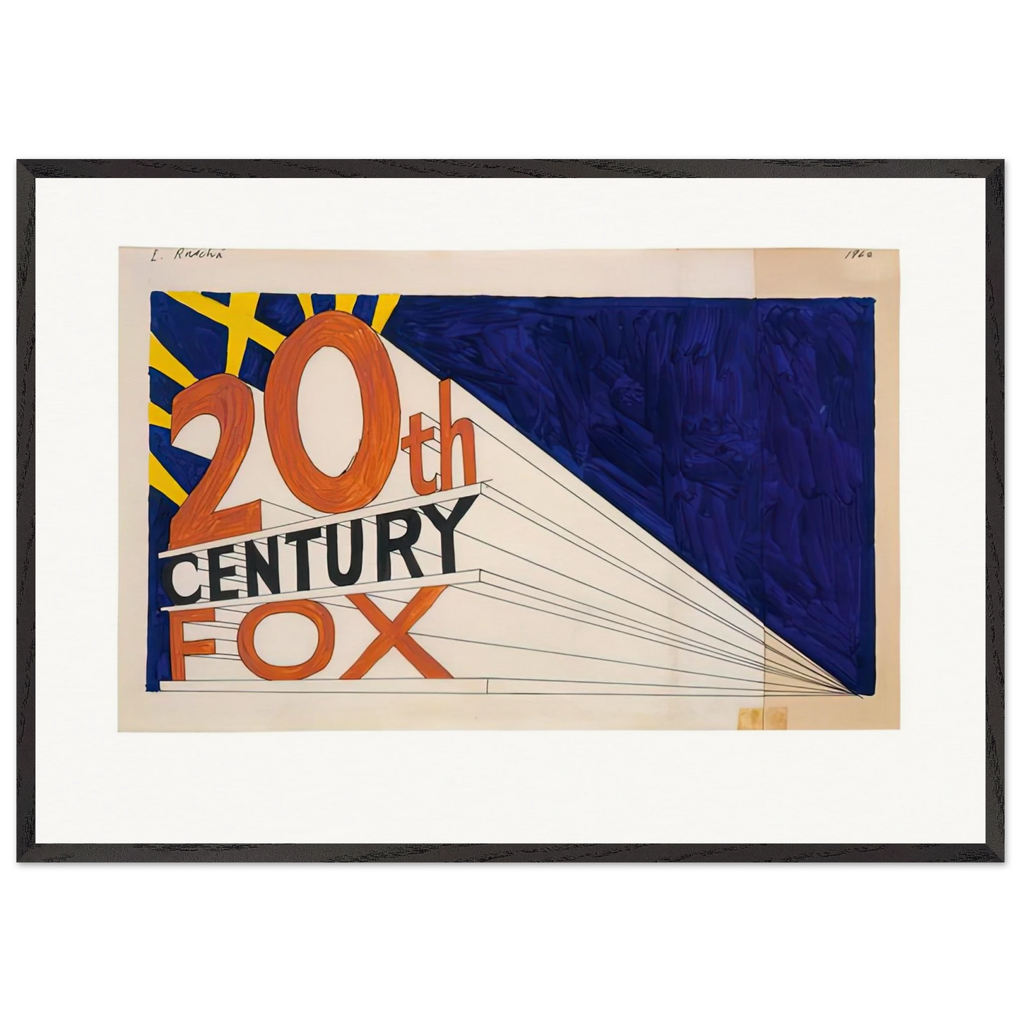 TRADEMARK 7 1962 - Edward Ruscha Framed Art Print – Black Wooden Frame - Default Title - -Framed Art Print