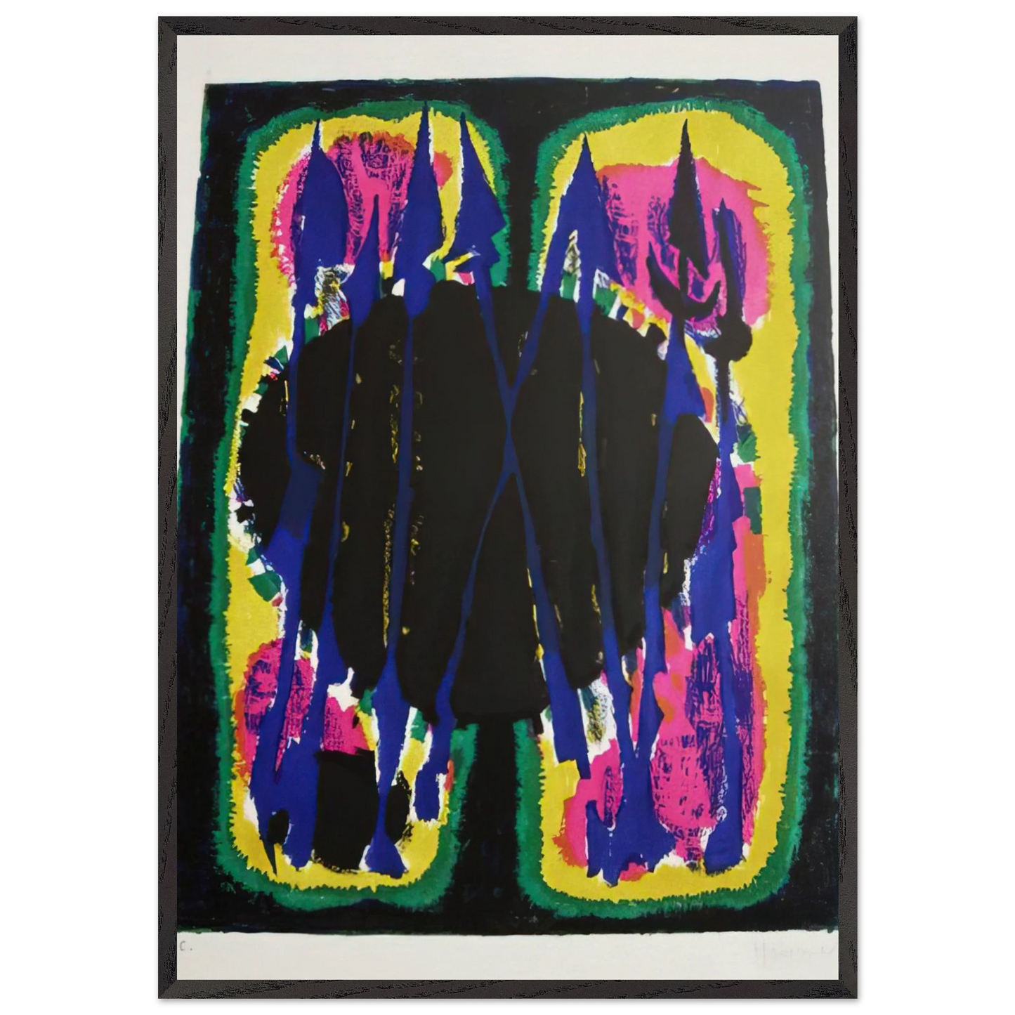 La Mise au tombeau - 1949 - Alfred Manessier Framed Art Print – Black Wooden Frame - Default Title - -Framed Art Print