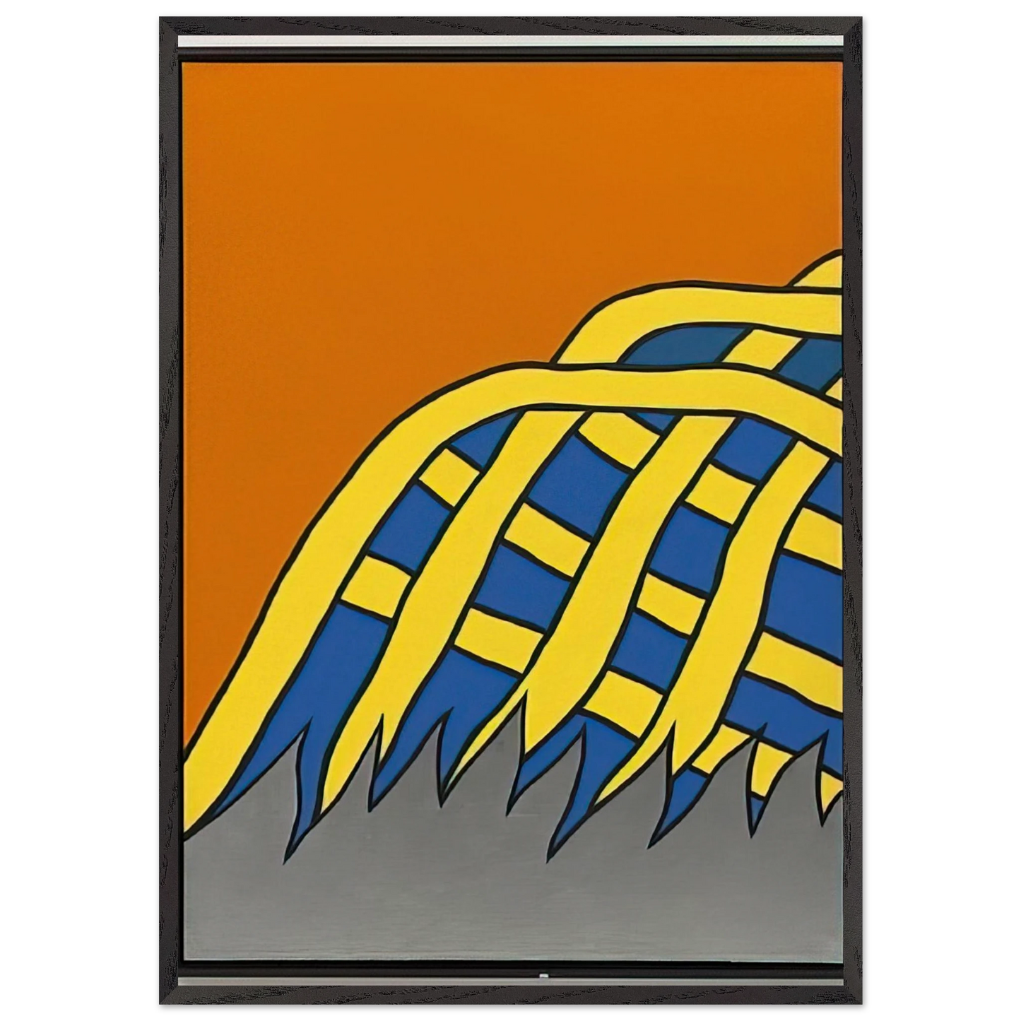 Quick Red Fox - 1963 - Nicholas Krushenick Framed Art Print – Black Wooden Frame - Default Title - -Framed Art Print