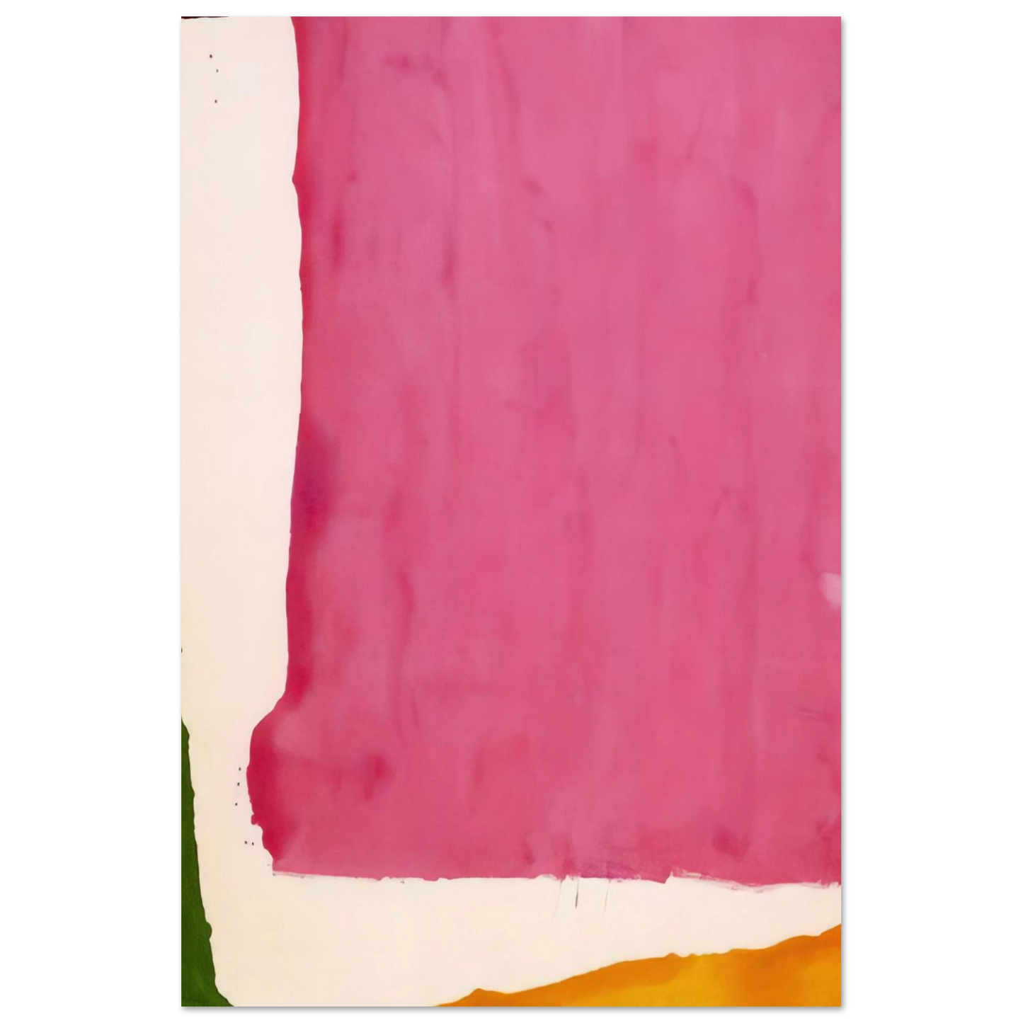 Helen Frankenthaler - Mauve District - 1966 Wall art - 13x18 cm / 5x7 inches - Premium Wooden Framed Poster With Fine Art Paper - White frame