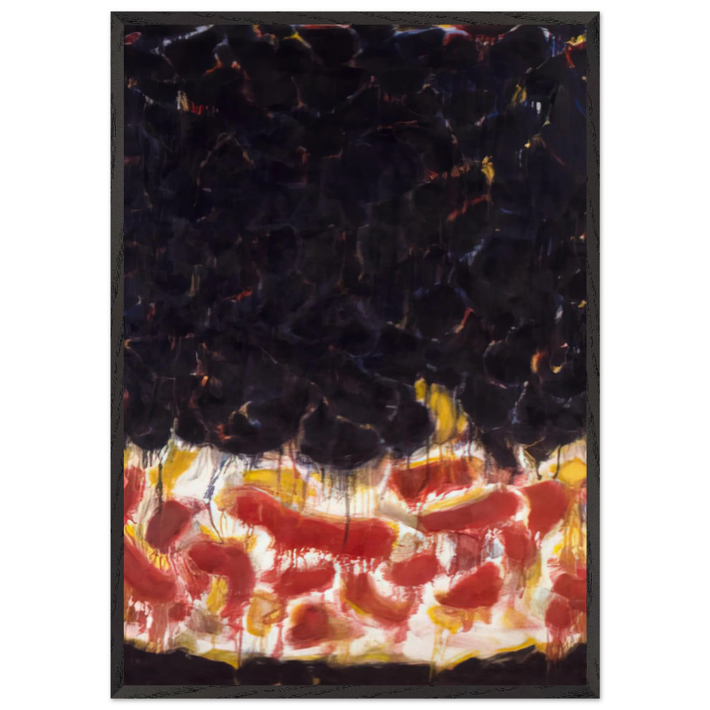 Red and Black - Sam Francis Framed Art Print – Black Wooden Frame - Default Title - -Framed Art Print