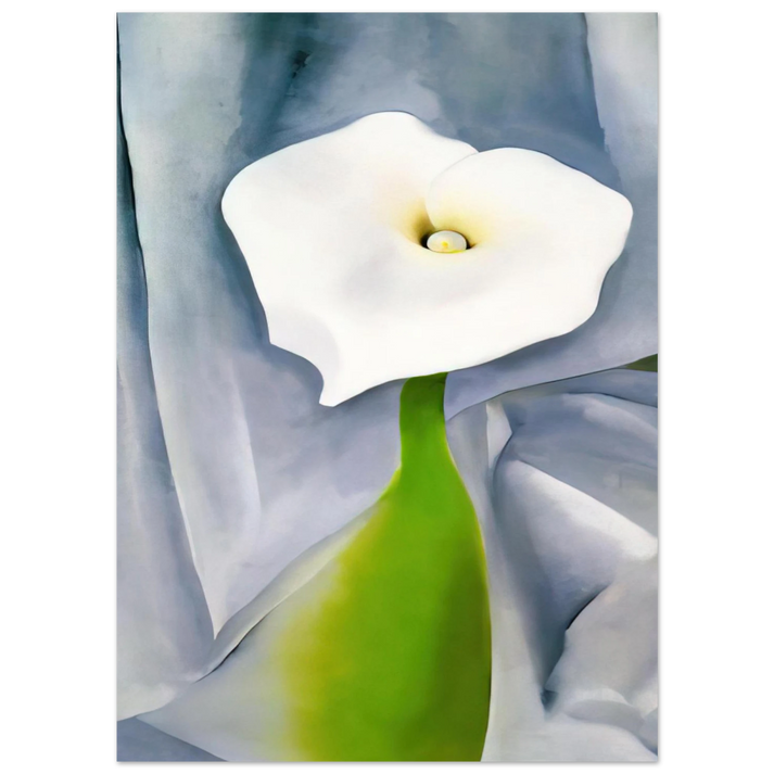 Georgia O'Keeffe - Calla Lily on Grey Fine Art Poster