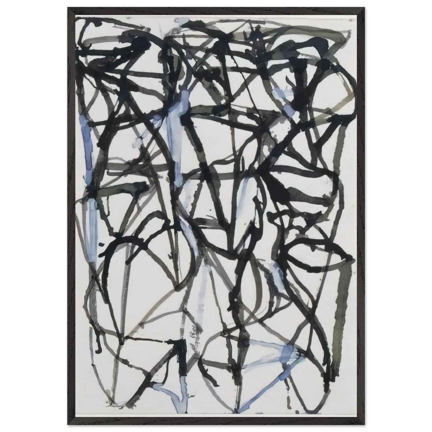 Workbook--Hydra Tampere NYC Bucks Co - 1988 - Brice Marden 70x100 cm / 28x40 inches Framed Art Print – Black Wooden Frame