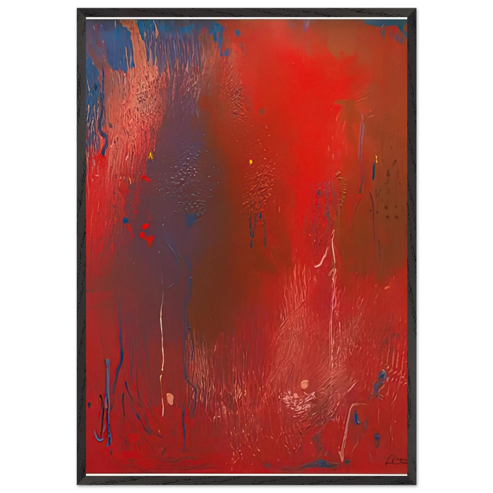 Warrior 1991- - Helen Frankenthaler 70x100 cm / 28x40 inches Framed Art Print – Black Wooden Frame