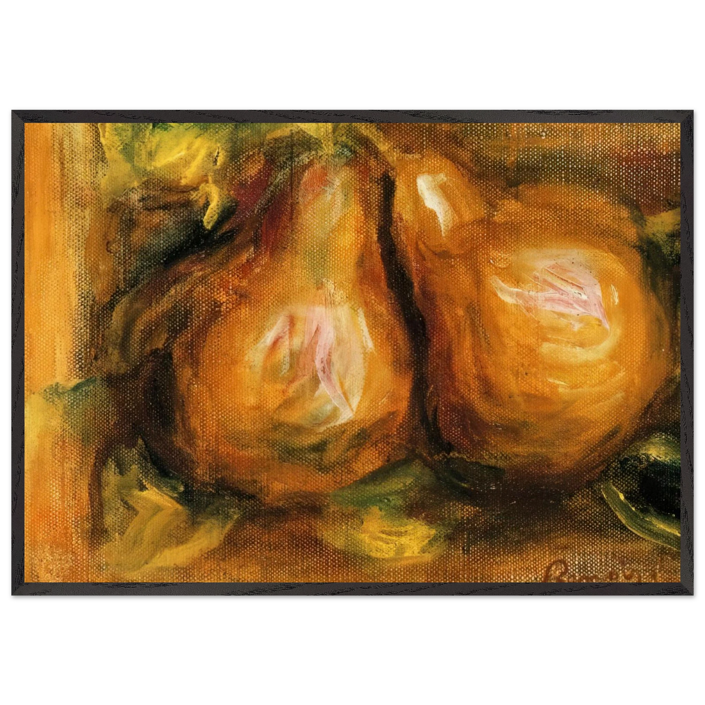 Pears - Pierre-Auguste Renoir Framed Art Print – Black Wooden Frame - Default Title - -Framed Art Print