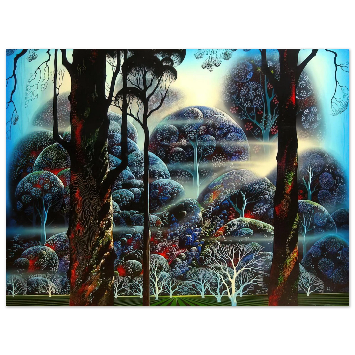 Eyvind Earle - Mist in the Dark Woods Fine Art Poster - Default Title
